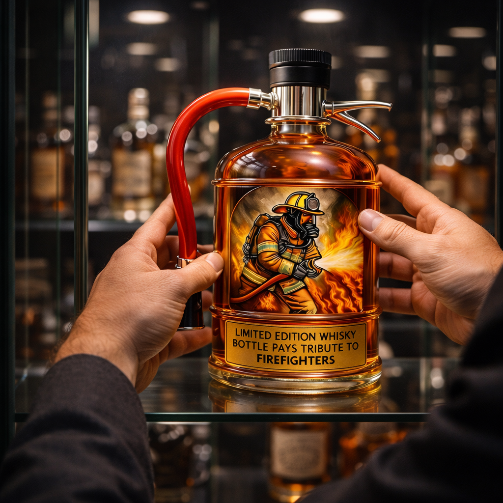 Decorative Whisky Bottle - Fire Extinguisher Design