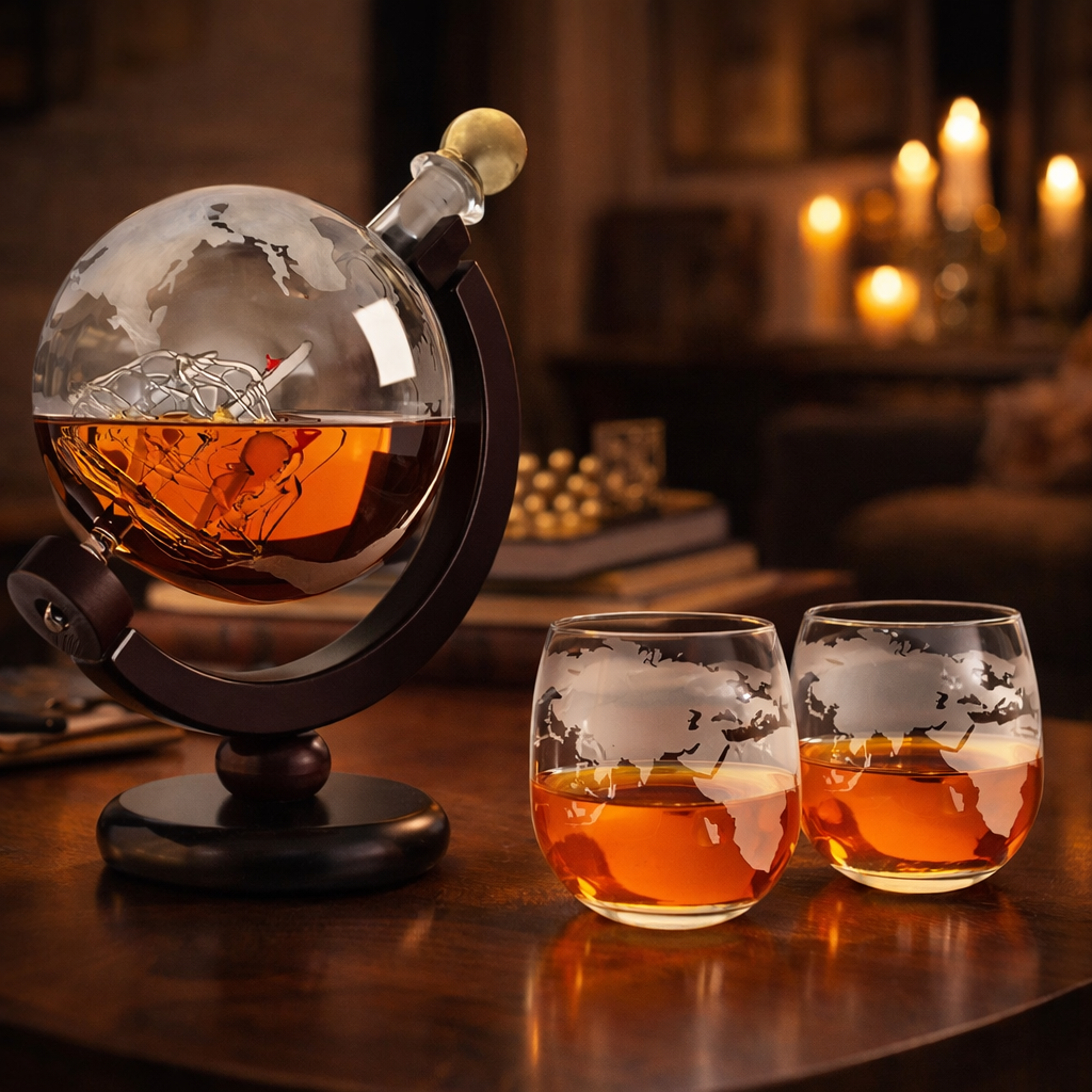 Globe Whisky Decanter - A Journey of Style