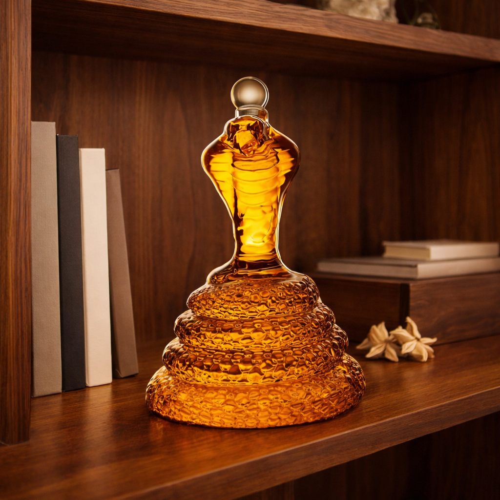 Cobra Whisky Decanter - Sculptural Elegance
