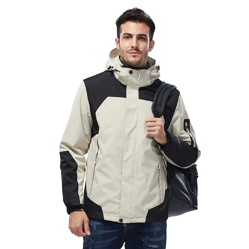 Kavell Hooded Colour-Block Coat