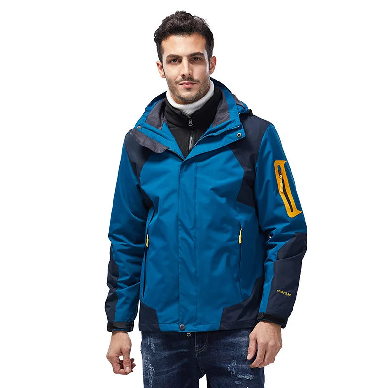 Kavell Hooded Colour-Block Coat