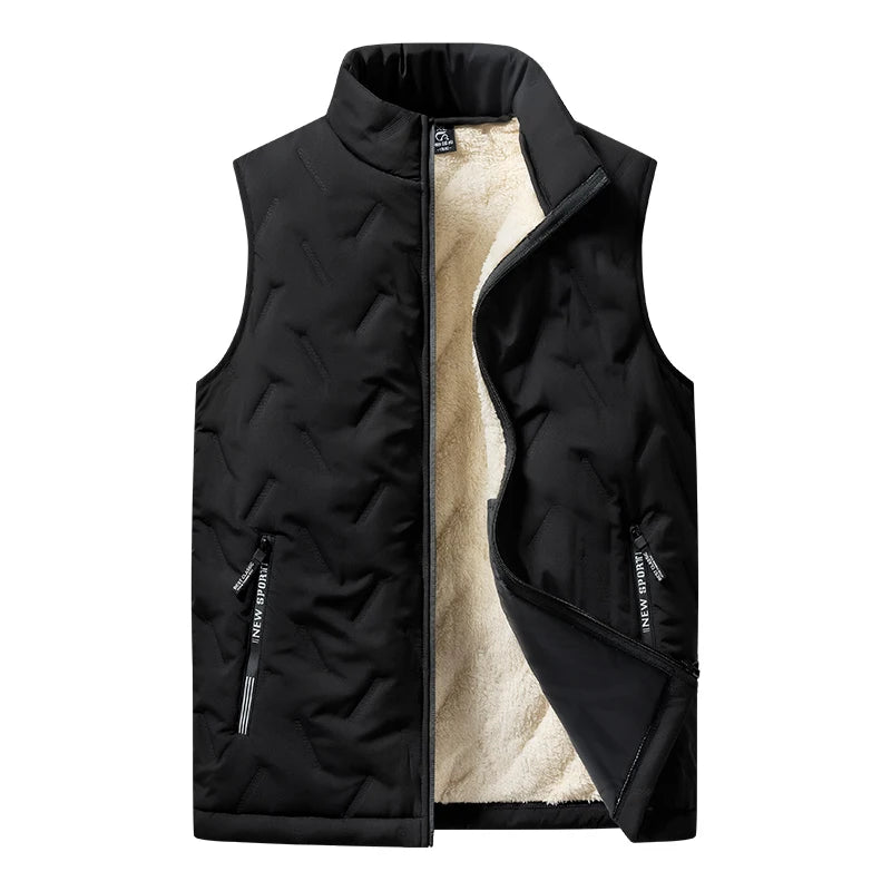 Kavell Padded Cotton Gilet with Stand Collar