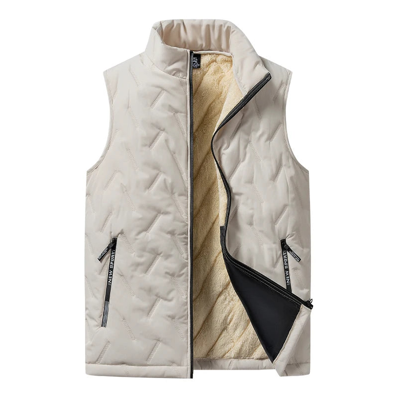 Kavell Padded Cotton Gilet with Stand Collar