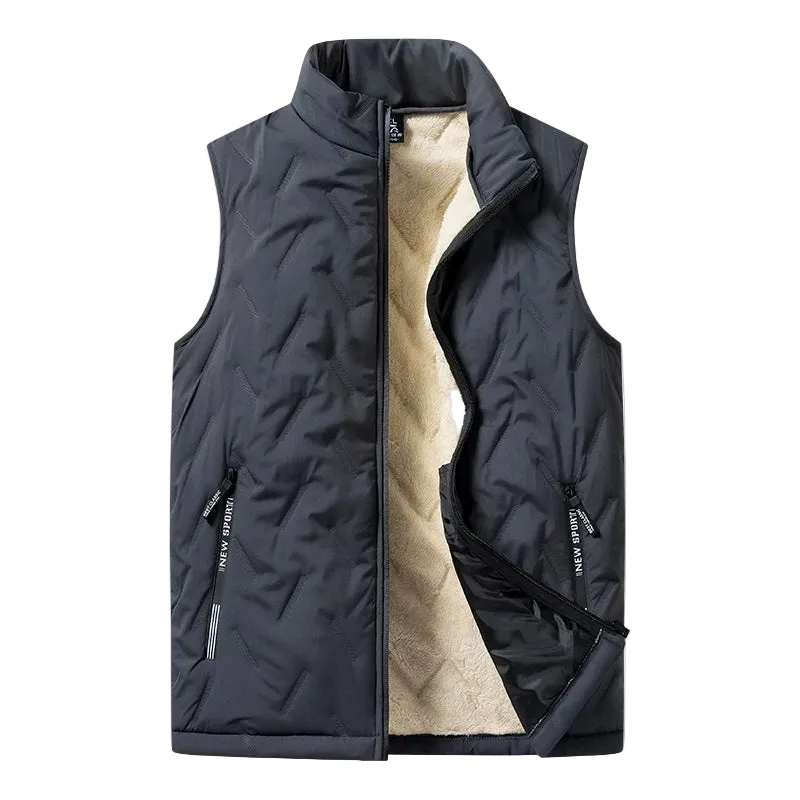 Kavell Padded Cotton Gilet with Stand Collar