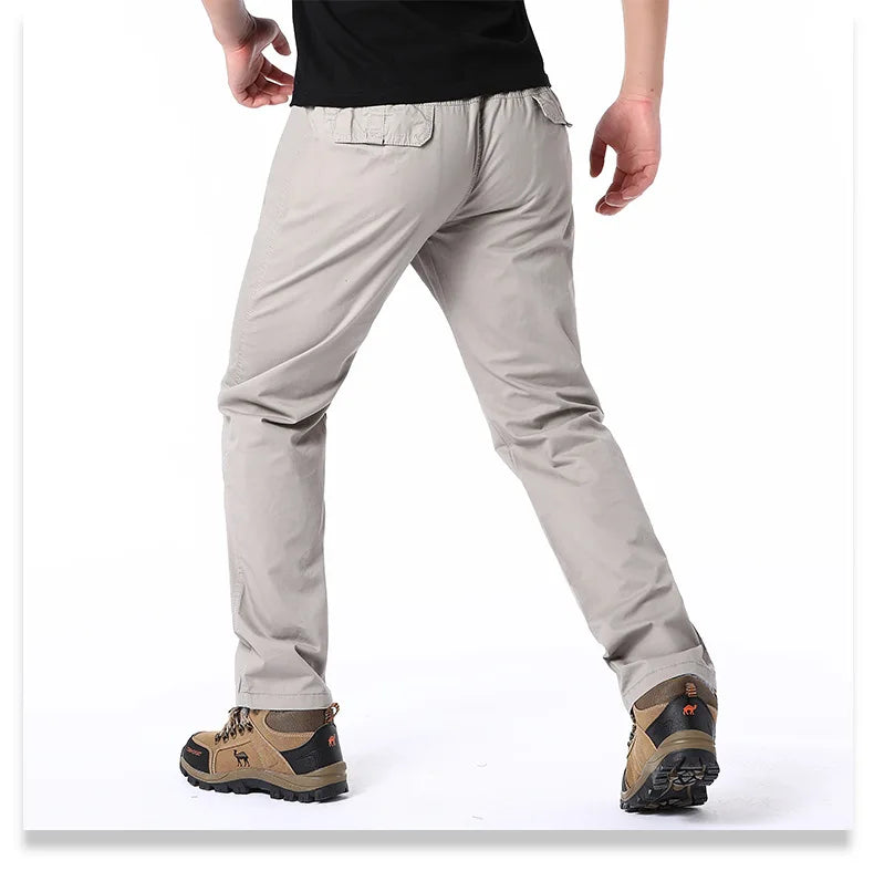 Kavell Cotton Cargo Trousers Elastic