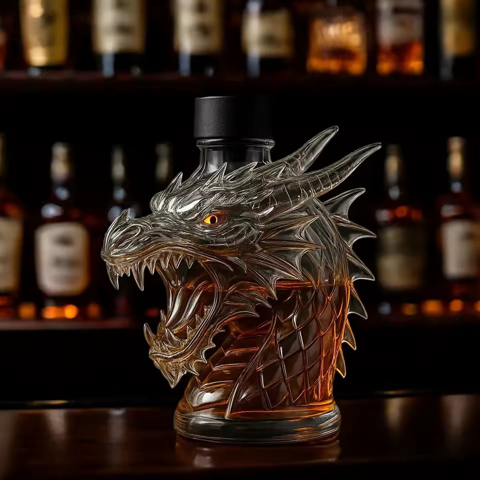 Dragon' Whisky Bottle - Dragon Head Design