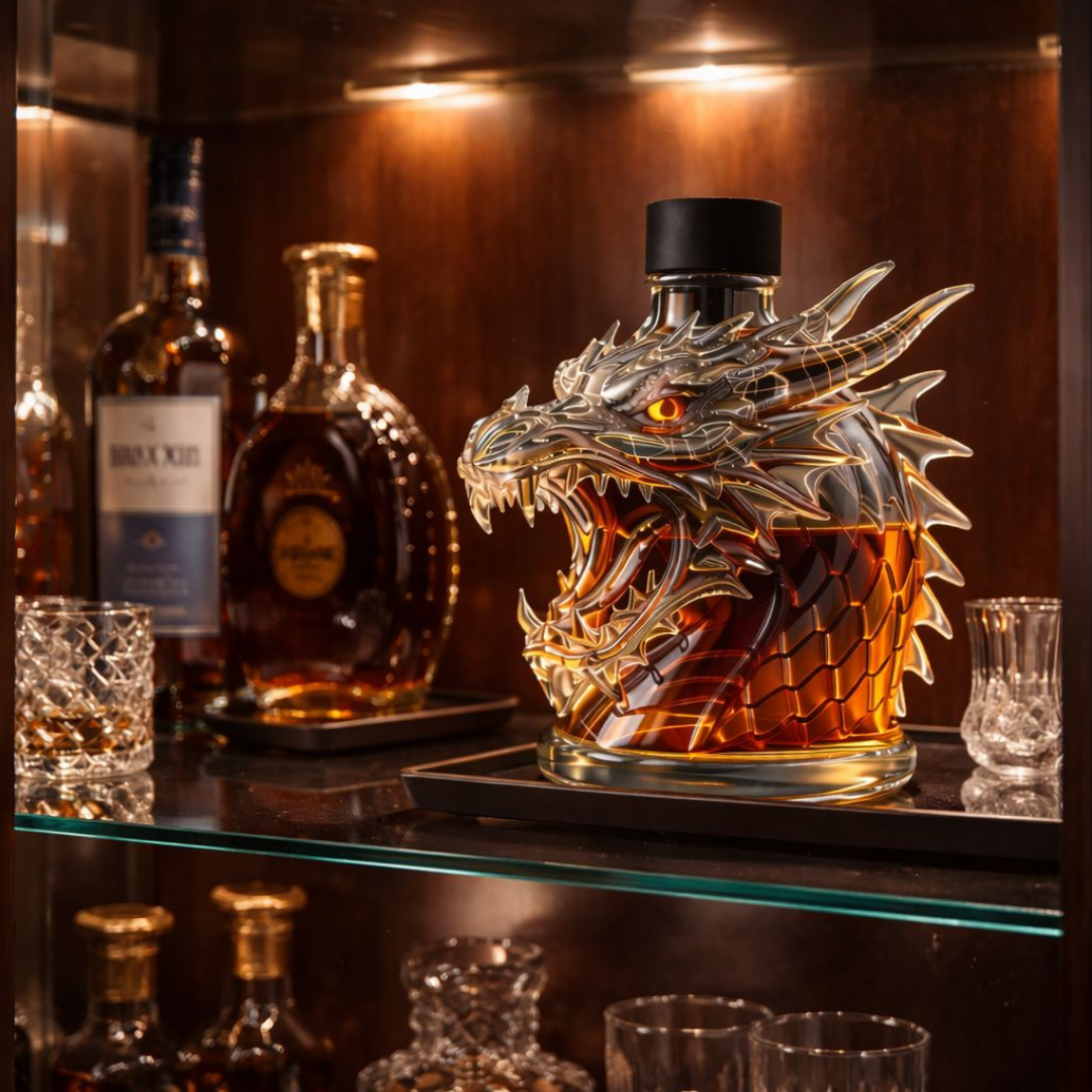 Dragon' Whisky Bottle - Dragon Head Design