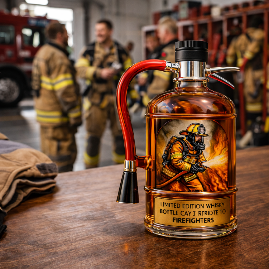 Decorative Whisky Bottle - Fire Extinguisher Design