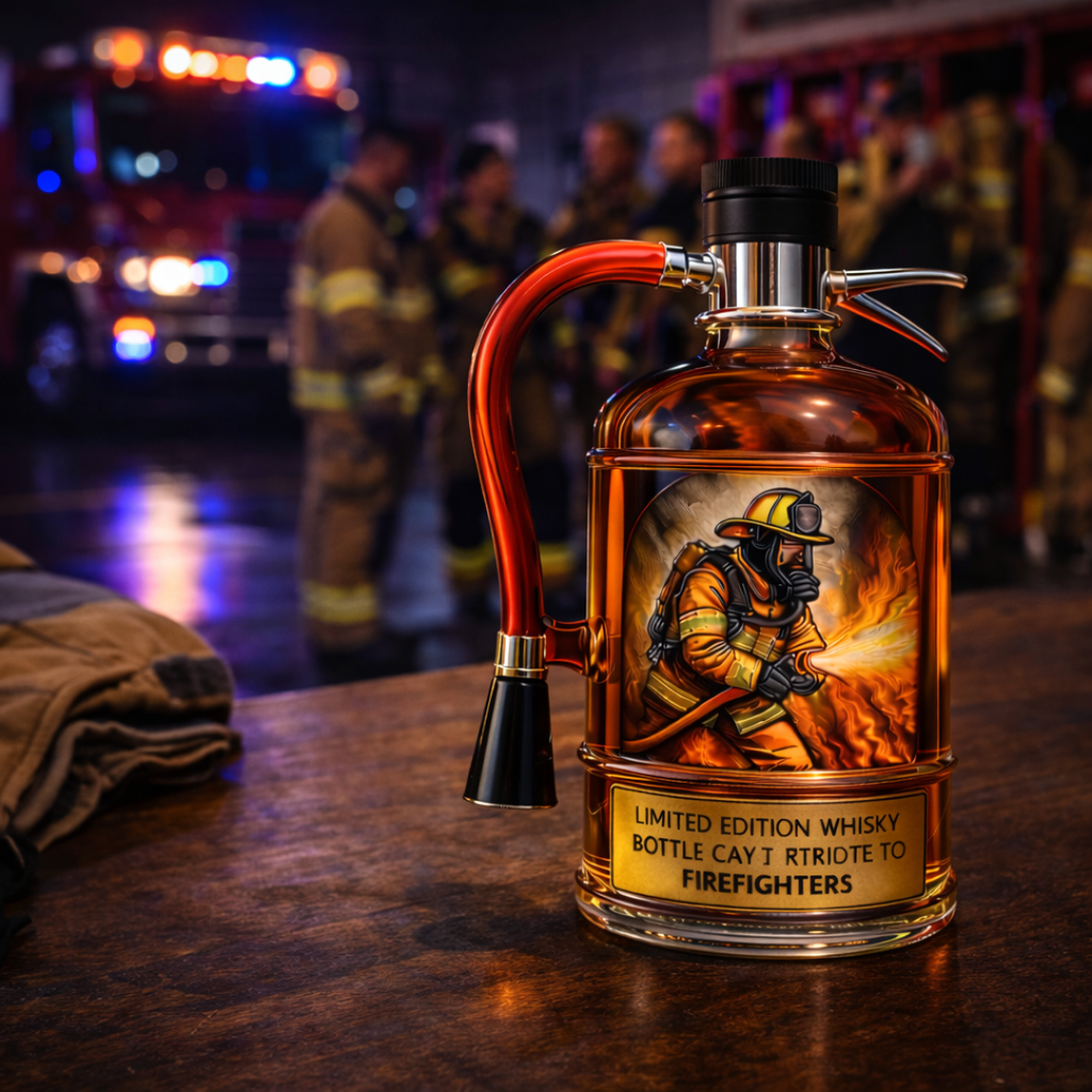 Decorative Whisky Bottle - Fire Extinguisher Design