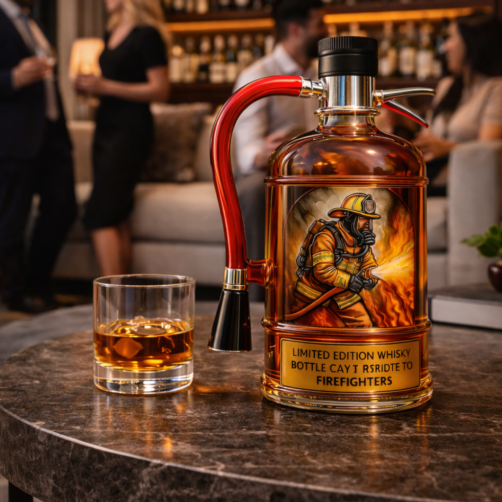 Decorative Whisky Bottle - Fire Extinguisher Design