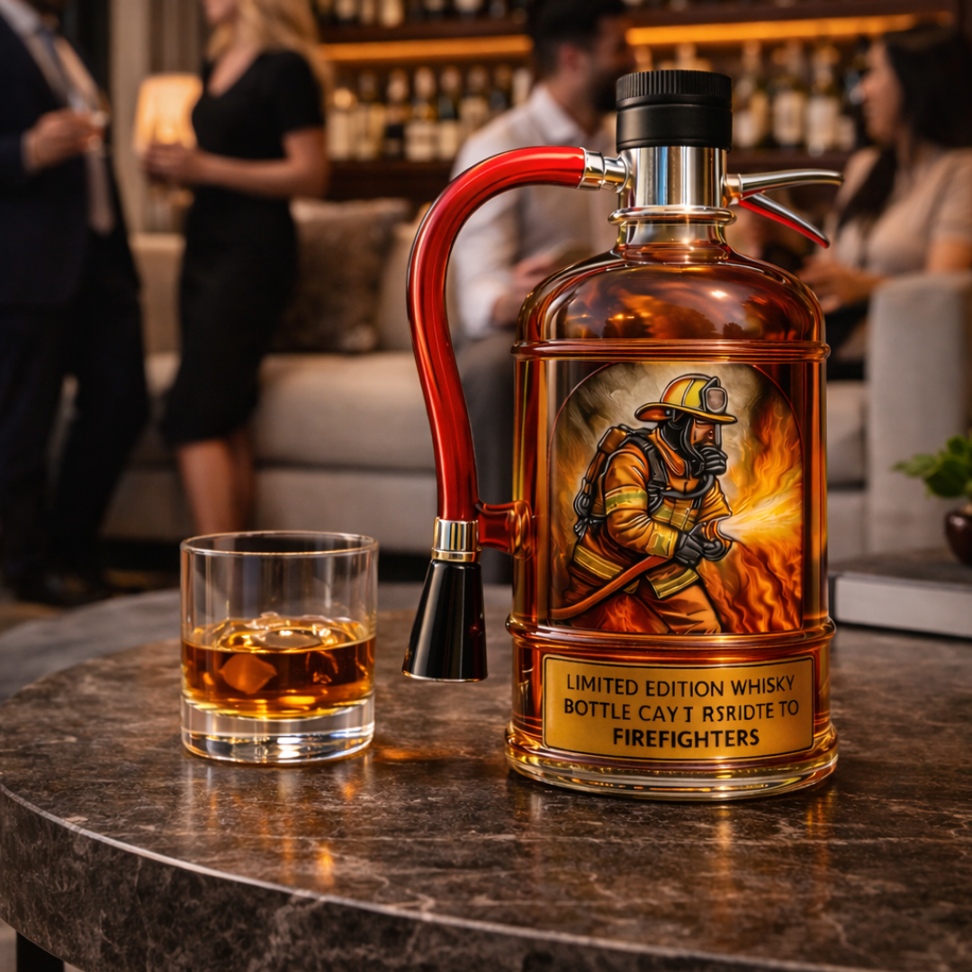 Decorative Whisky Bottle - Fire Extinguisher Design