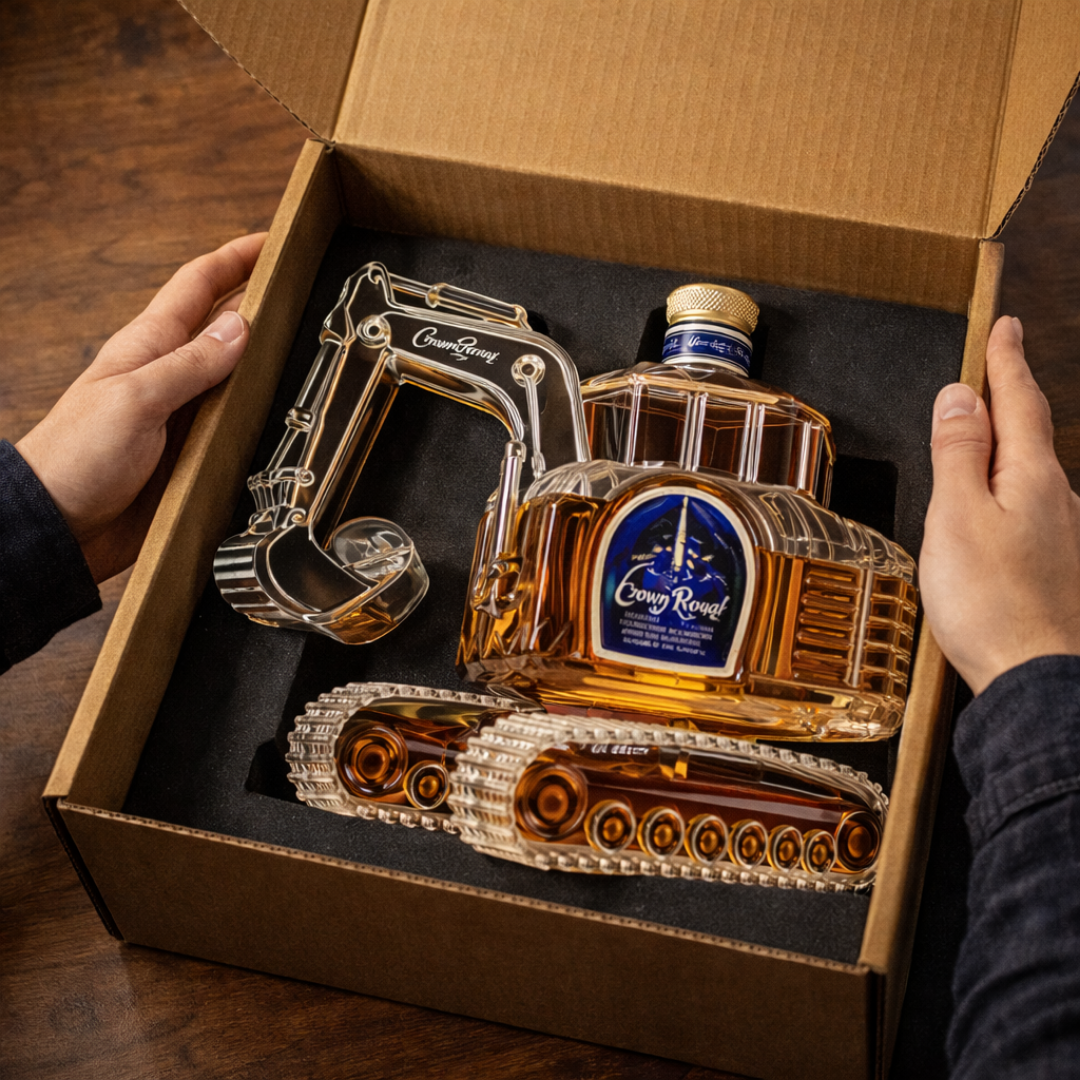Whisky Bottle - Excavator Edition: The Essence of Strength