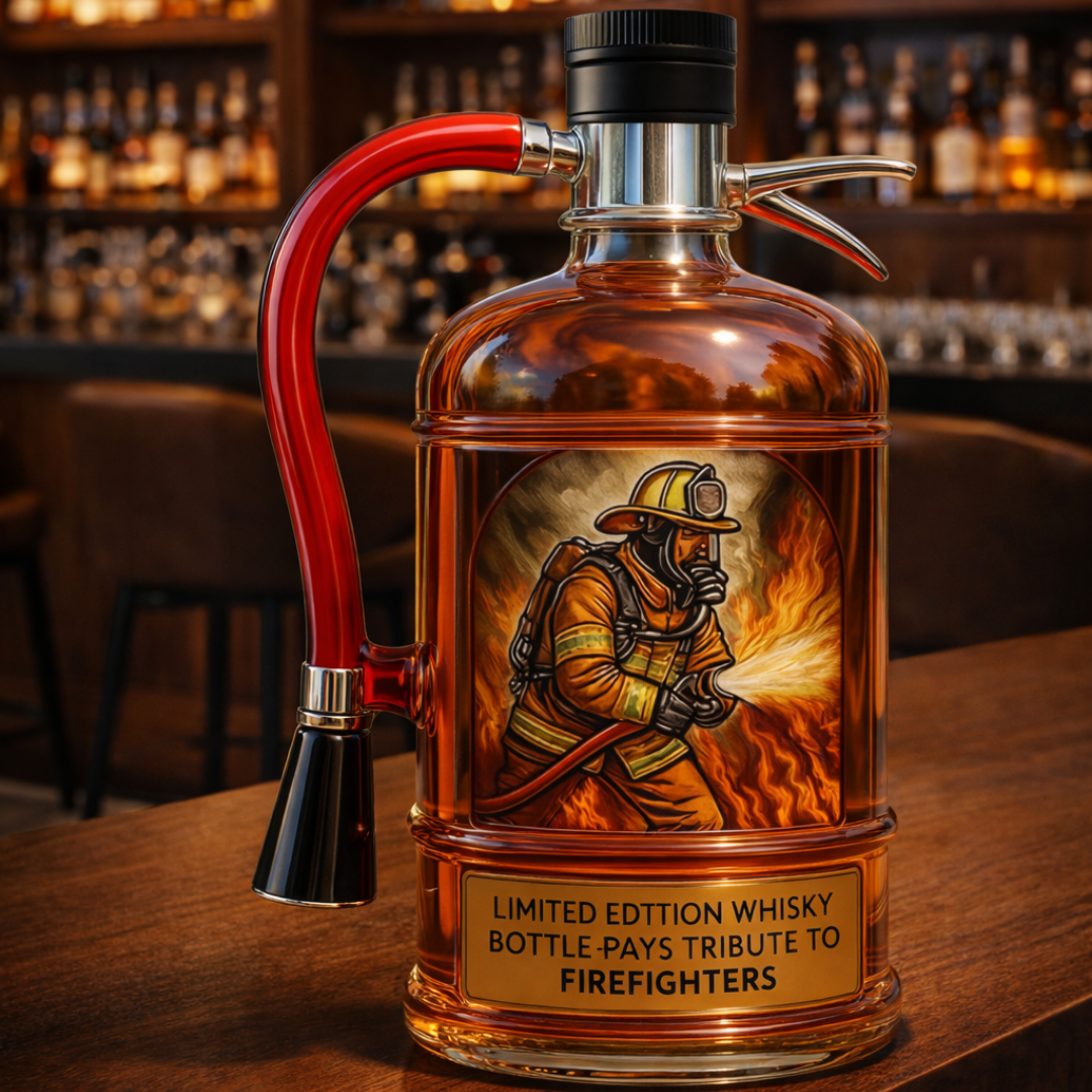 Decorative Whisky Bottle - Fire Extinguisher Design