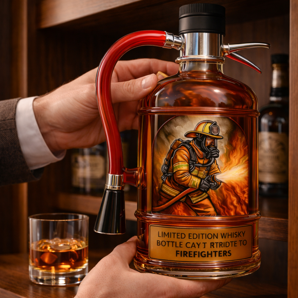 Decorative Whisky Bottle - Fire Extinguisher Design