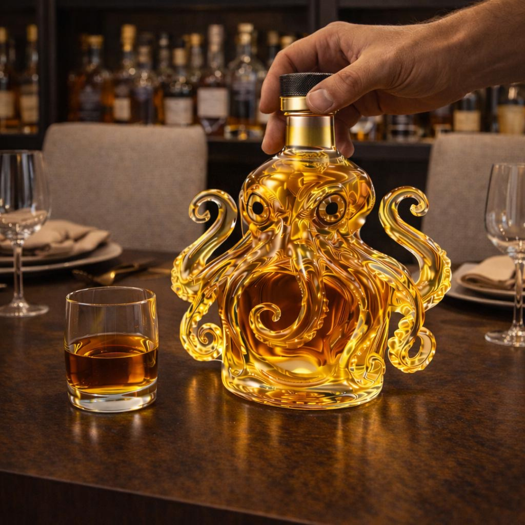 Octopus Edition Whisky Bottle