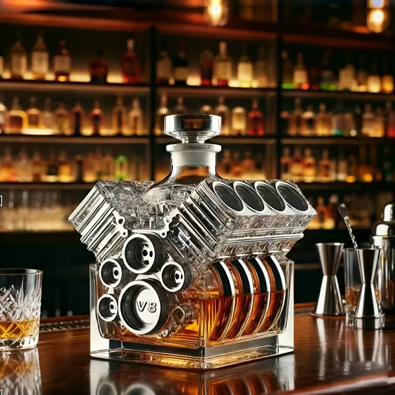 'Motor' Whisky Bottle - The Elegance of Speed