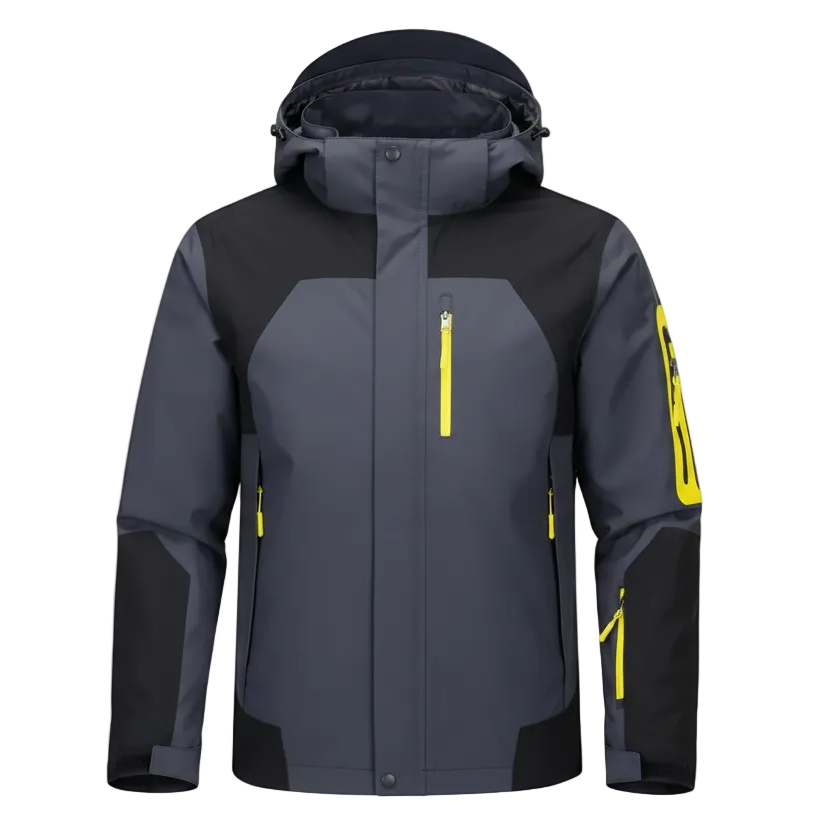 Kavell Hooded Colour-Block Coat